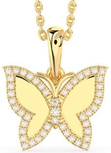 Diamond Gold Butterfly Necklace