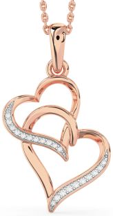 Diamond Rose Gold Heart Necklace