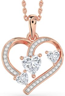 Diamond Rose Gold Heart Necklace