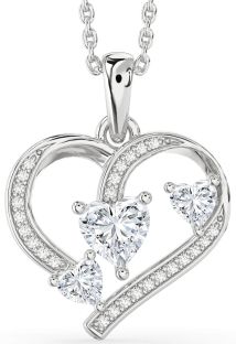 Diamond White Gold Heart Necklace