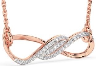 Diamond Rose Gold Infinity Necklace