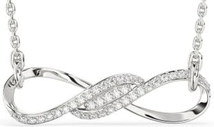 Diamond White Gold Infinity Necklace