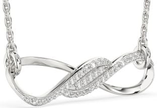 Diamond White Gold Infinity Necklace