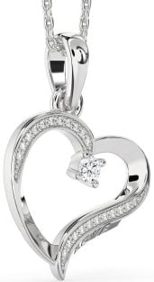 Diamond White Gold Heart Necklace