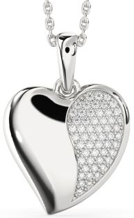 Diamond White Gold Heart Necklace
