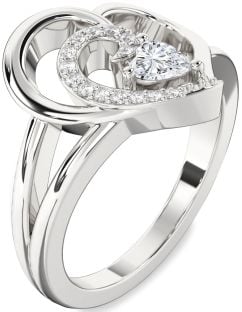Diamond White Gold Heart Promise Ring