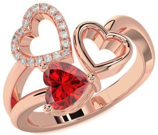 Rose Gold Heart Promise Ring