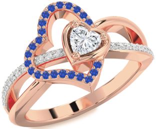 Diamond Rose Gold Heart Promise Ring
