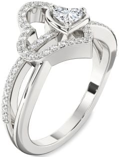 Diamond White Gold Heart Ring