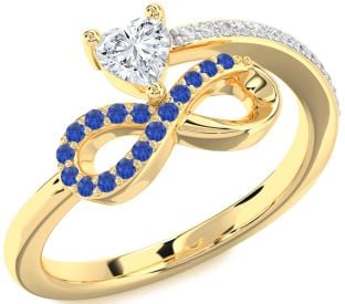 Diamond Gold Infinity Heart Promise Ring