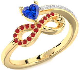 Diamond Gold Infinity Heart Promise Ring