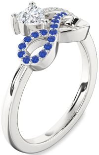 Diamond Platinum Infinity Heart Promise Ring