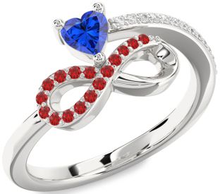 Diamond Platinum Infinity Heart Promise Ring