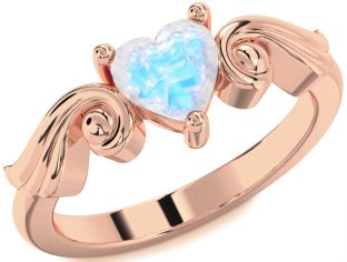 Amethyst Rose Gold Heart Solitaire Engagement Ring