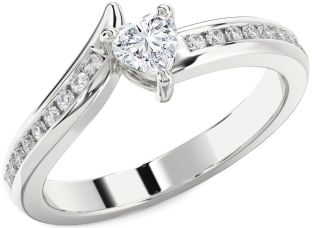 Diamond White Gold Heart Promise Ring