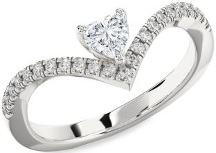 Diamond White Gold Heart Promise Ring