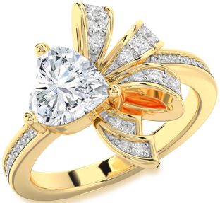 Diamond Gold Heart Ring