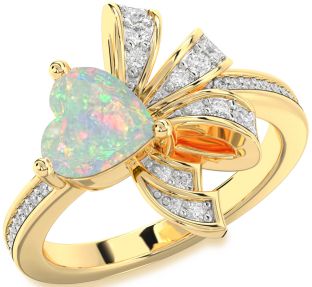 Diamond Amethyst Gold Heart Pave Promise Ring