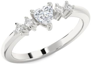 Diamond White Gold Heart Promise Ring
