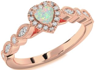 Diamond Amethyst Rose Gold Heart Promise Ring