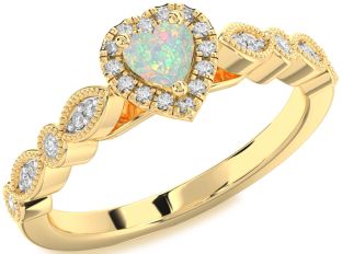 Diamond Amethyst Gold Heart Promise Ring