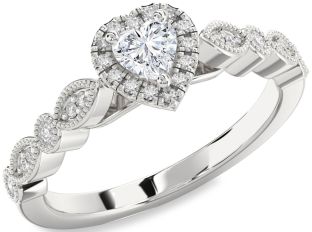 Diamond White Gold Heart Promise Ring