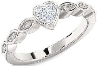 Diamond White Gold Heart Promise Ring