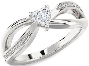 Diamond White Gold Heart Promise Ring