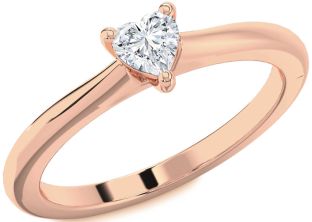 Diamond Rose Gold Heart Promise Ring