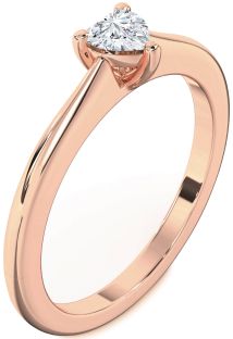 Diamond Rose Gold Heart Promise Ring