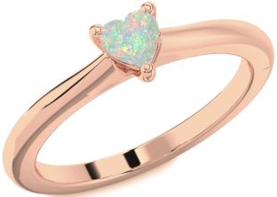 Amethyst Rose Gold Heart Promise Ring