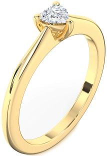 Diamond Gold Heart Promise Ring