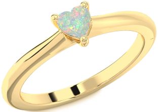 Amethyst Gold Heart Promise Ring