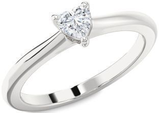 Diamond White Gold Heart Promise Ring