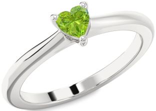 Amethyst Platinum Heart Promise Ring