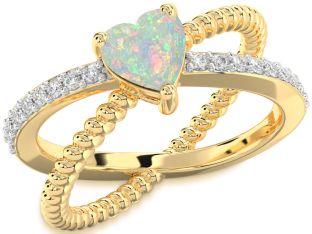 Diamond Amethyst Gold Heart Solitaire Pave Engagement Ring