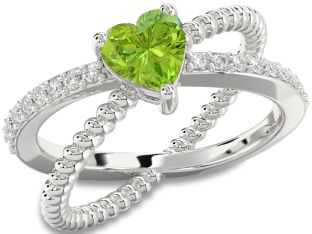 Diamond Amethyst Platinum Heart Solitaire Pave Engagement Ring