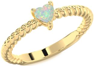 Amethyst Gold Heart Promise Ring