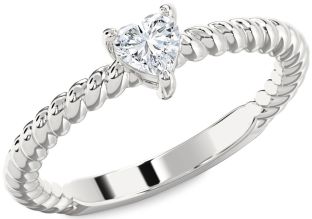Diamond White Gold Heart Promise Ring
