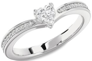 Diamond White Gold Heart Promise Ring
