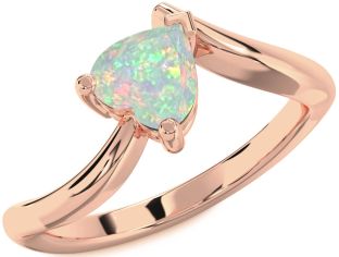 Amethyst Rose Gold Heart Solitaire Engagement Ring