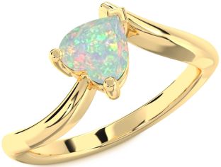 Amethyst Gold Heart Solitaire Engagement Ring