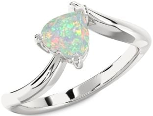 Amethyst Platinum Heart Solitaire Engagement Ring