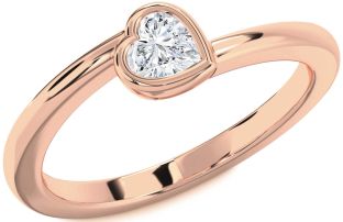 Diamond Rose Gold Heart Promise Ring
