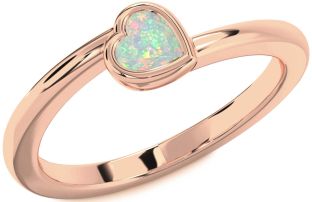 Amethyst Rose Gold Heart Promise Ring