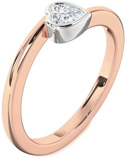 Diamond White Rose Gold Heart Promise Ring