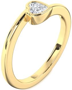 Diamond Gold Heart Promise Ring