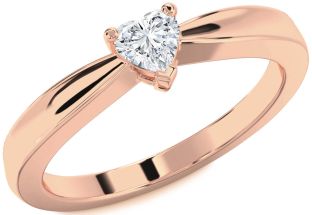 Diamond Rose Gold Heart Promise Ring