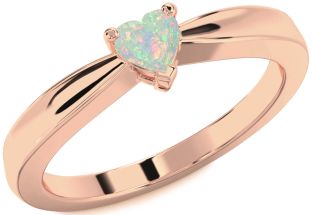 Amethyst Rose Gold Heart Promise Ring