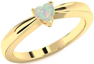 Amethyst Gold Heart Promise Ring